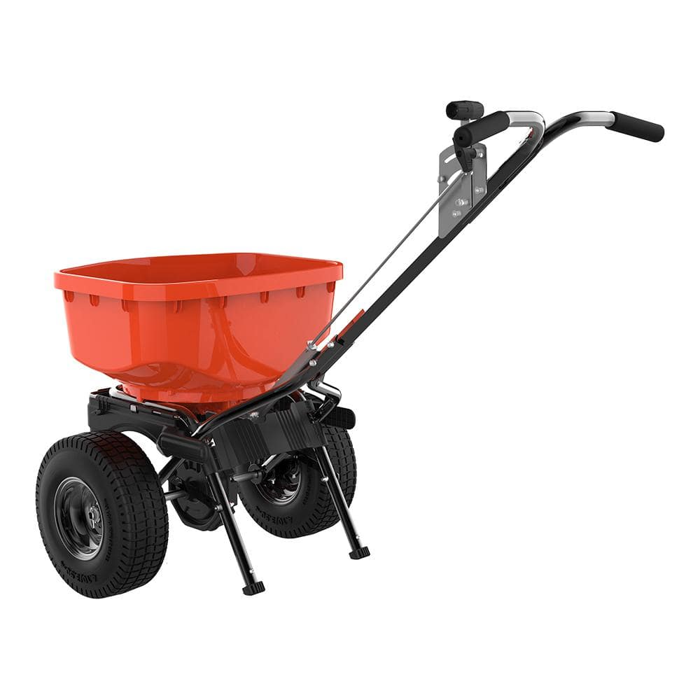 ECHO 85 lbs. Capacity Winter Stainless Steel Pro Broadcast Spreader for Rock Salt and Ice Melt with Hopper Grate and Cover RB-85W