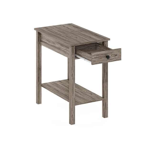 Furinno Classic Rectangular Side Table with Drawer