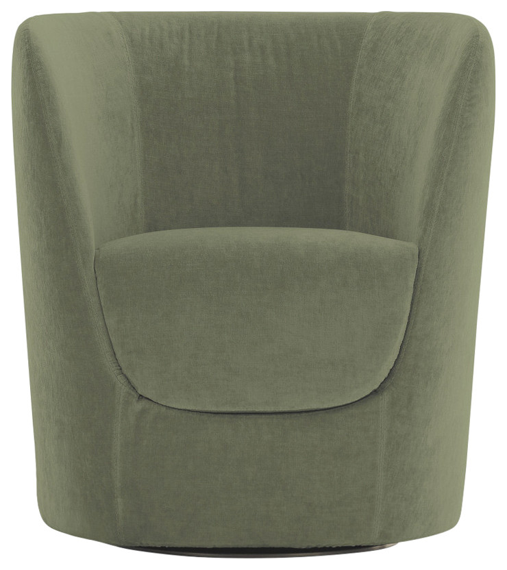 Opla Armchair With swivel Base  Upholstered  Green Sweet 42 Fabric   Contemporary   Armchairs And Accent Chairs   by pianca  Houzz