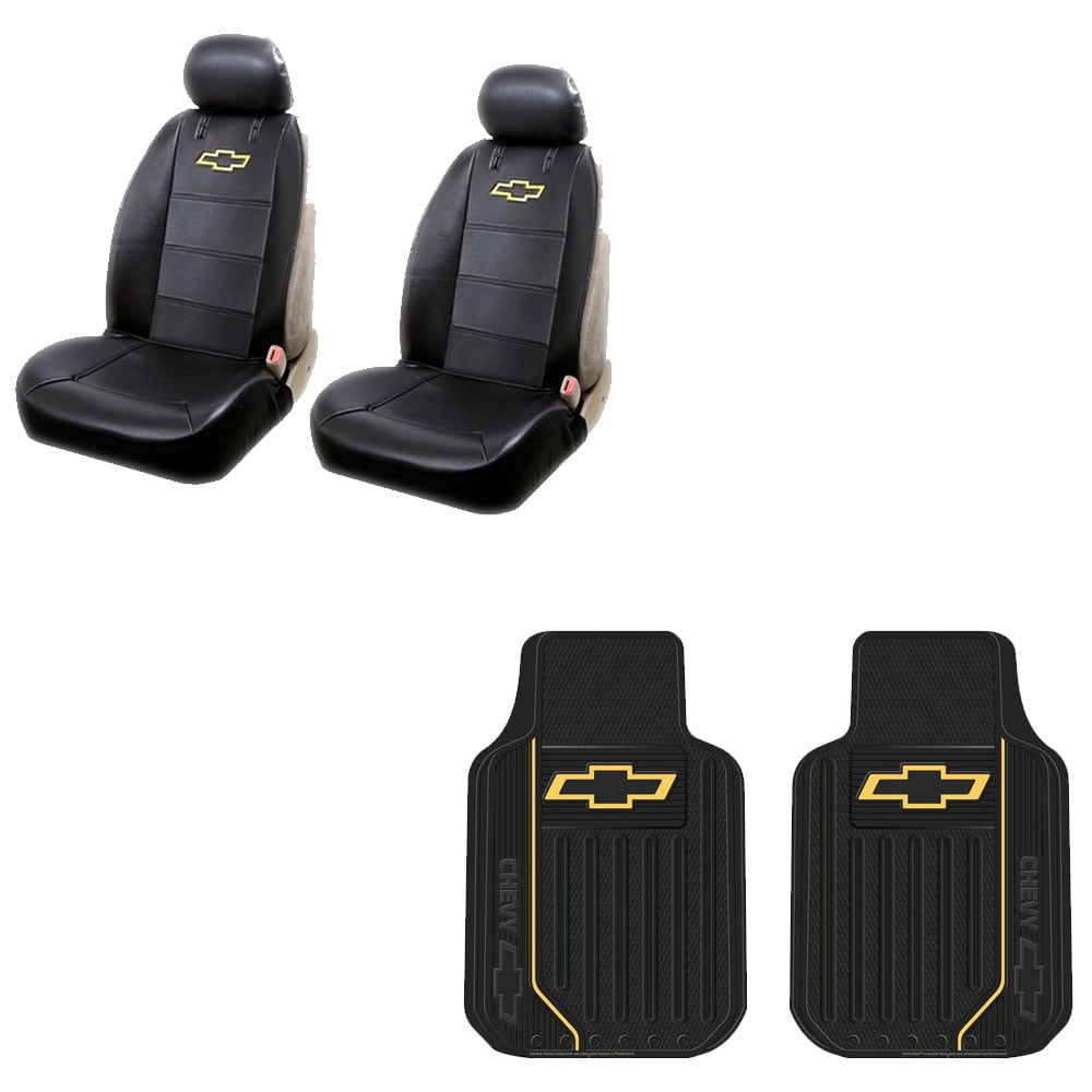 Chevy 2 Front Vinyl Floor Mats And 2 Seat Covers