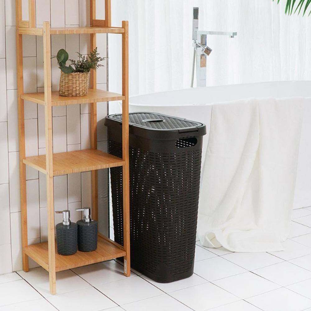 Modern Homes 40 L Laundry Hamper Brown 67523