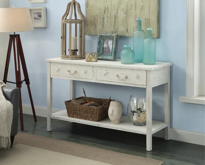 Sanibel White Console Table