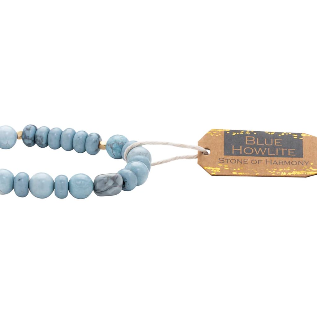 Scout Curated Wears  Stone Stack Bracelet Blue Howlite - Stone of Harmony