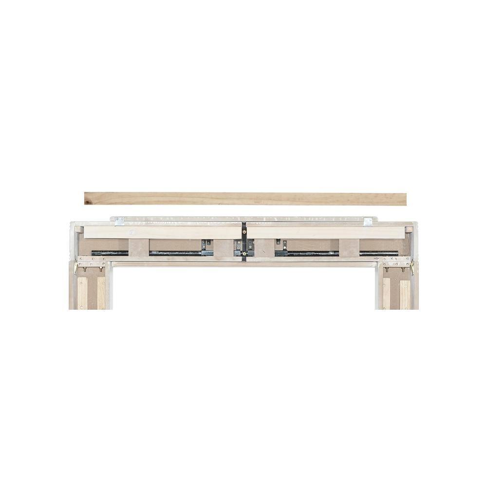 Pearl Mantels 37 in. - 69 in. x 42 in. - 48 in. Premium White MDF Adjustable Opening Full Surround Fireplace Mantel RPS201ADJD