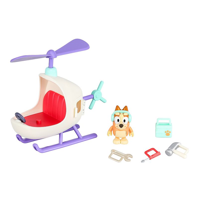 Bluey Series 9 Beach Helicopter and Bingo Figure Set