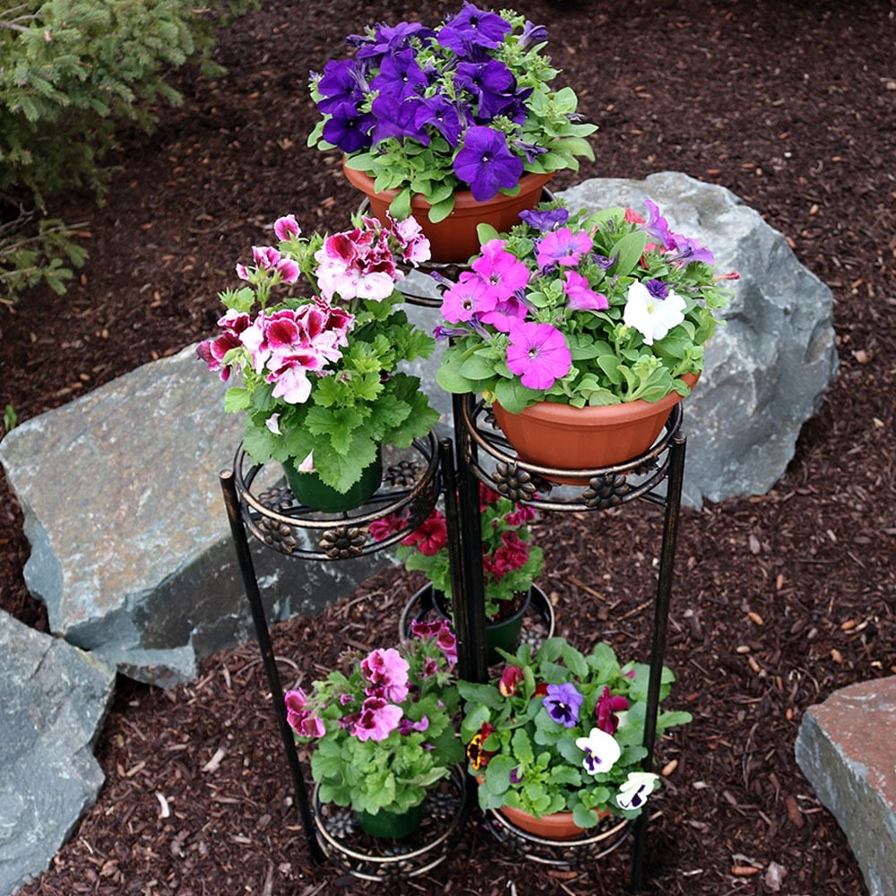 6 Tiered Metal Folding Plant Flower Pot Stand   45\