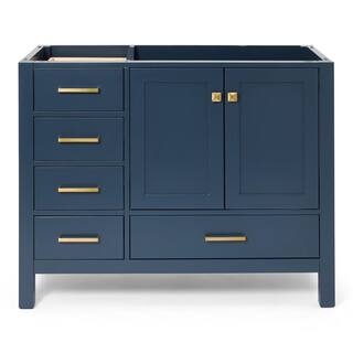 ARIEL Cambridge 42 in. W x 21.5 in. D Vanity Cabinet Only in Midnight Blue A043S-R-BC-MNB