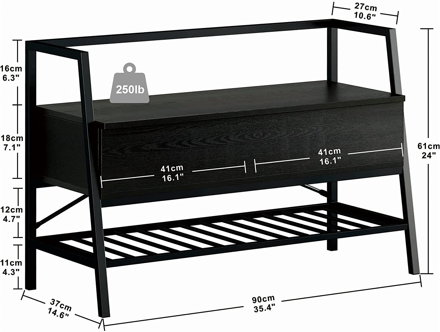 Entryway Bench Shoe Bench With Shoe Rack and Storage Box for Entryway, Bedroom, Hallway