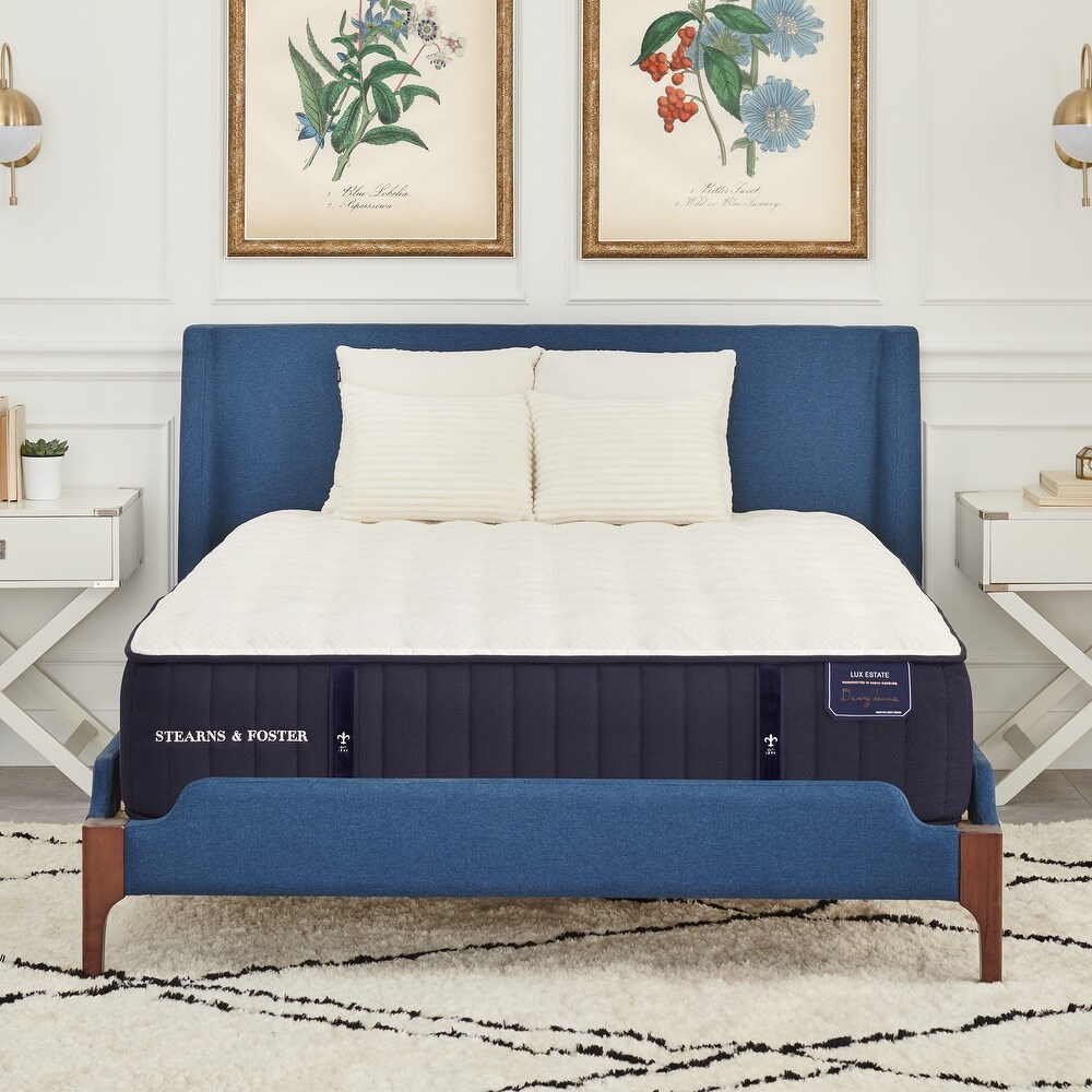 Stearns   Foster Lux Estate 14.5 inch Plush Innerspring Mattress Set