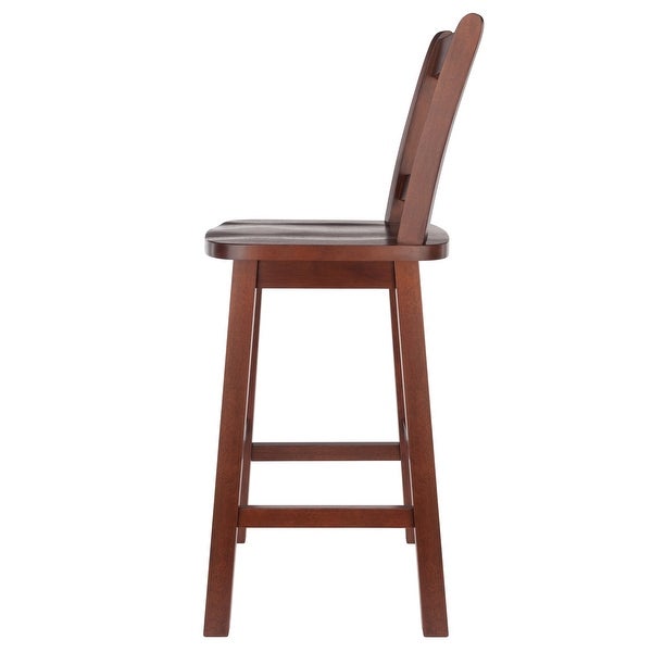 Fina Swivel Seat Counter Stool， Walnut