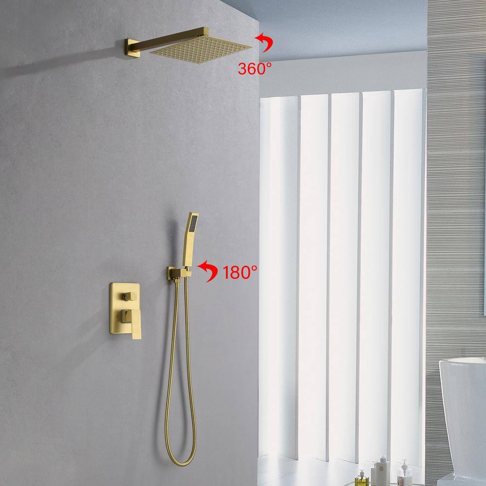 FORCLOVER Single-Handle 1-Spray Tub and Shower Faucet in Gold (Valve Included) GeYSWNK45