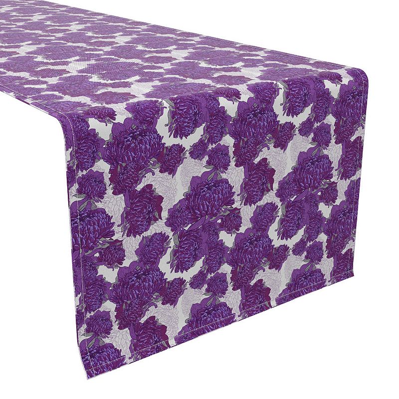 Table Runner， 100% Cotton， 16x72， Floral 199