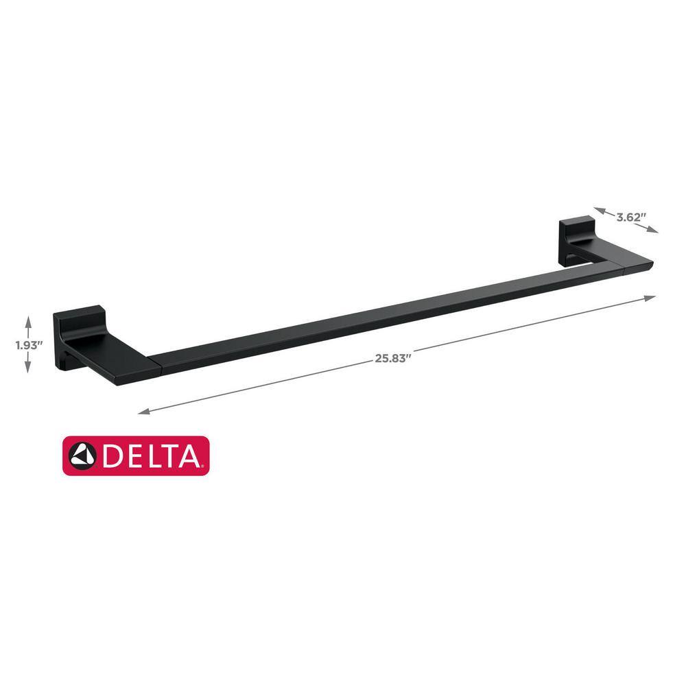 Delta Pivotal 24 in. Towel Bar in Matte Black 79924-BL