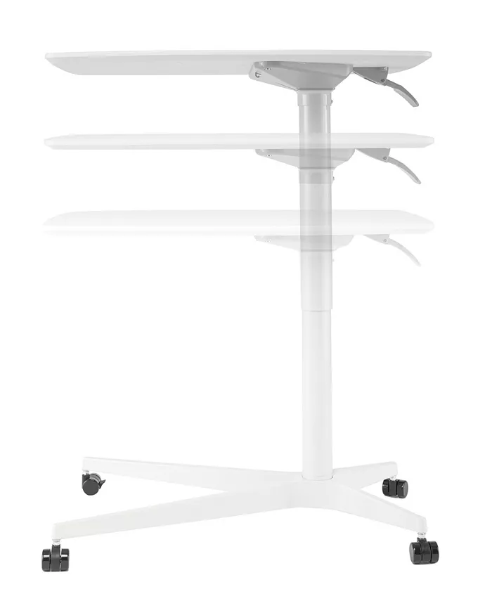 Seville Classics 30 airLIFT Over Bed Bedside Medical Height Adjustable Mobile Side Table Cart