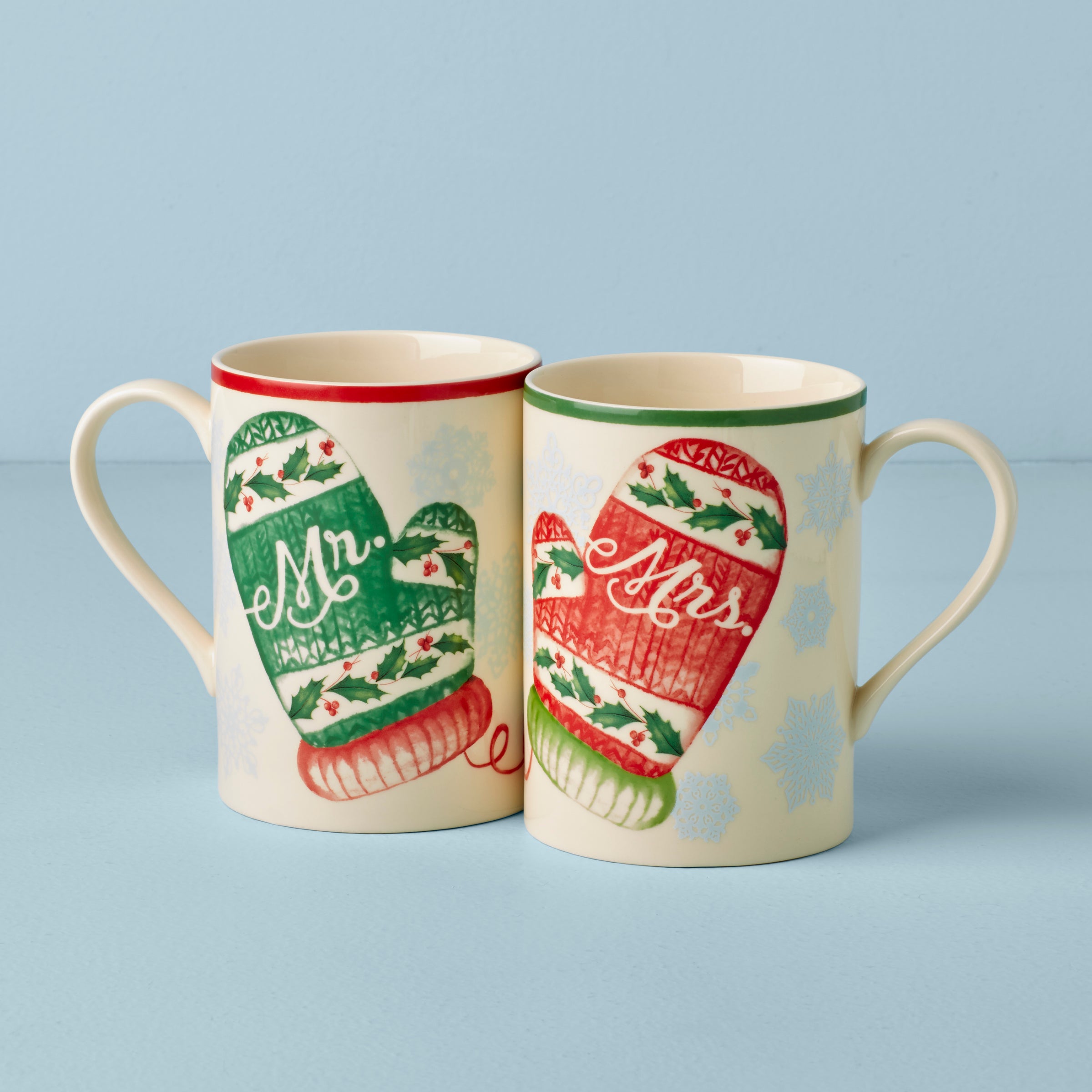 Holiday Mr. & Mrs. Mugs, Set of 2