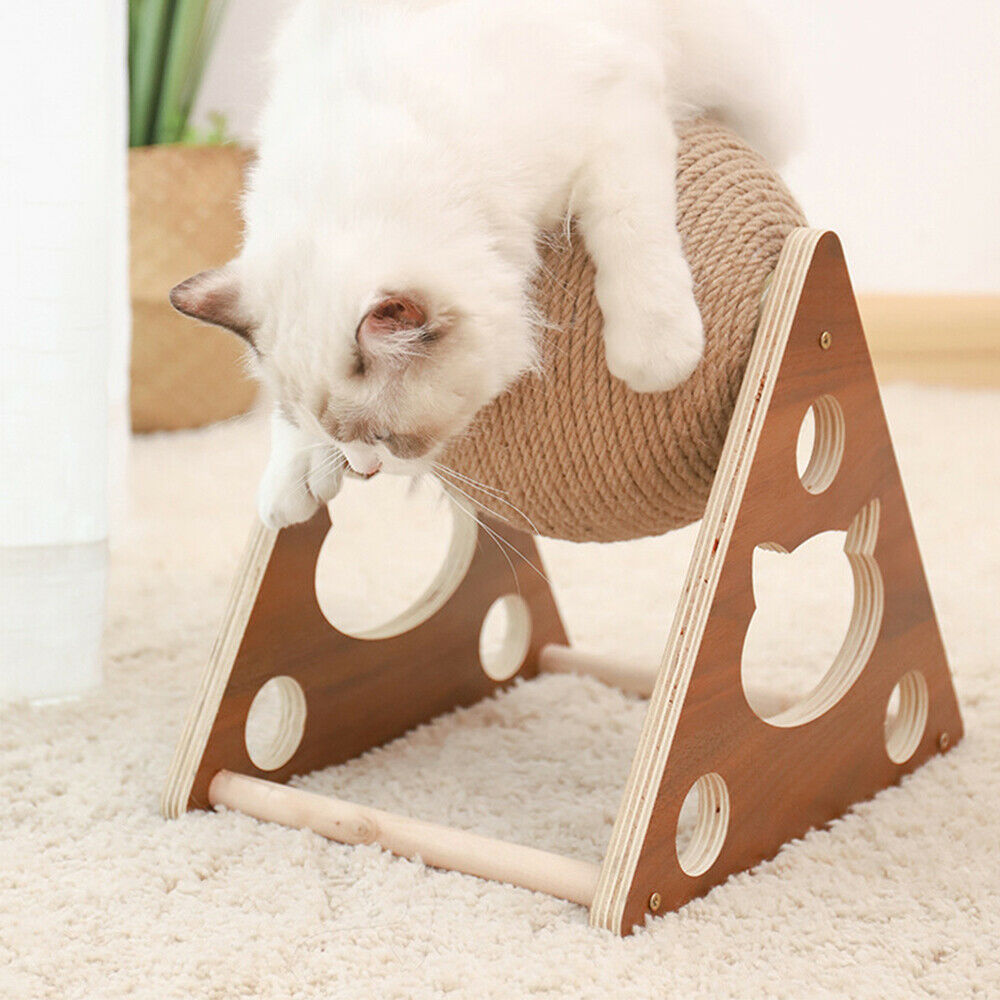 Kqiang Pet Cat Scratcher Toy Natural Sisal Cat Scratching Ball High Quality Us Stock