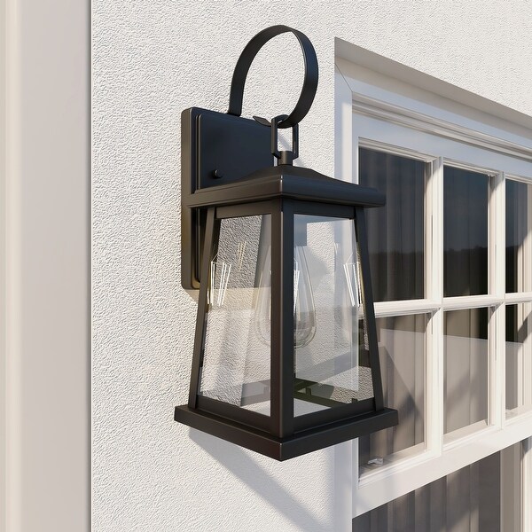 1-Light Outdoor Wall Light Sconce - Matte Black Shopping - The Best Deals on Outdoor Wall Lanterns | 40969106