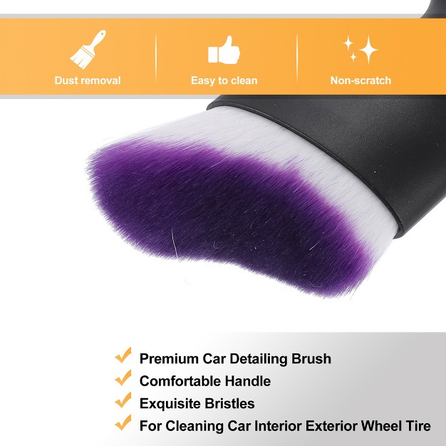 Unique Bargains Car Interior Bristles Detailing Brush Dusting Tool Black Purple 1 Pc