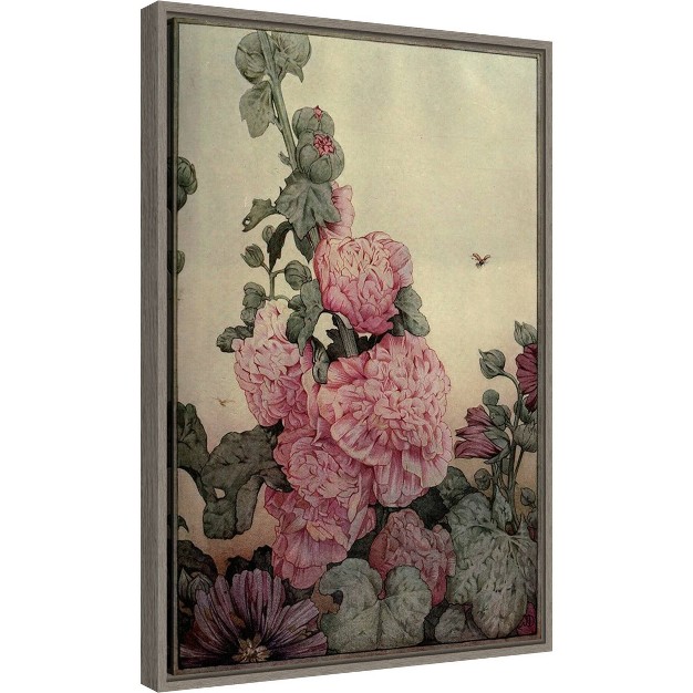 X 23 quot Garden Fantasy Iv Peony Framed Canvas Wall Art Amanti Art