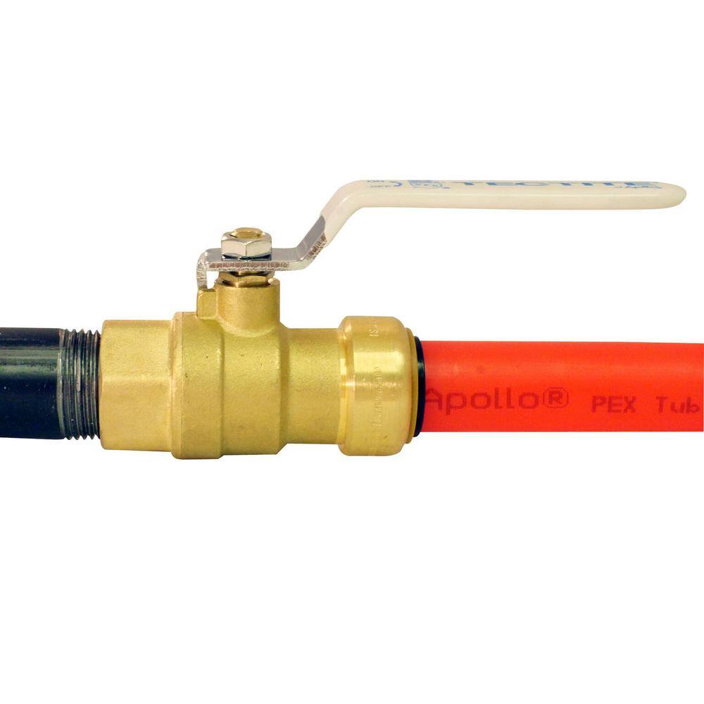 Tectite 34 in. Brass Push-to-Connect x Female Pipe Thread Ball Valve FSBBV34F