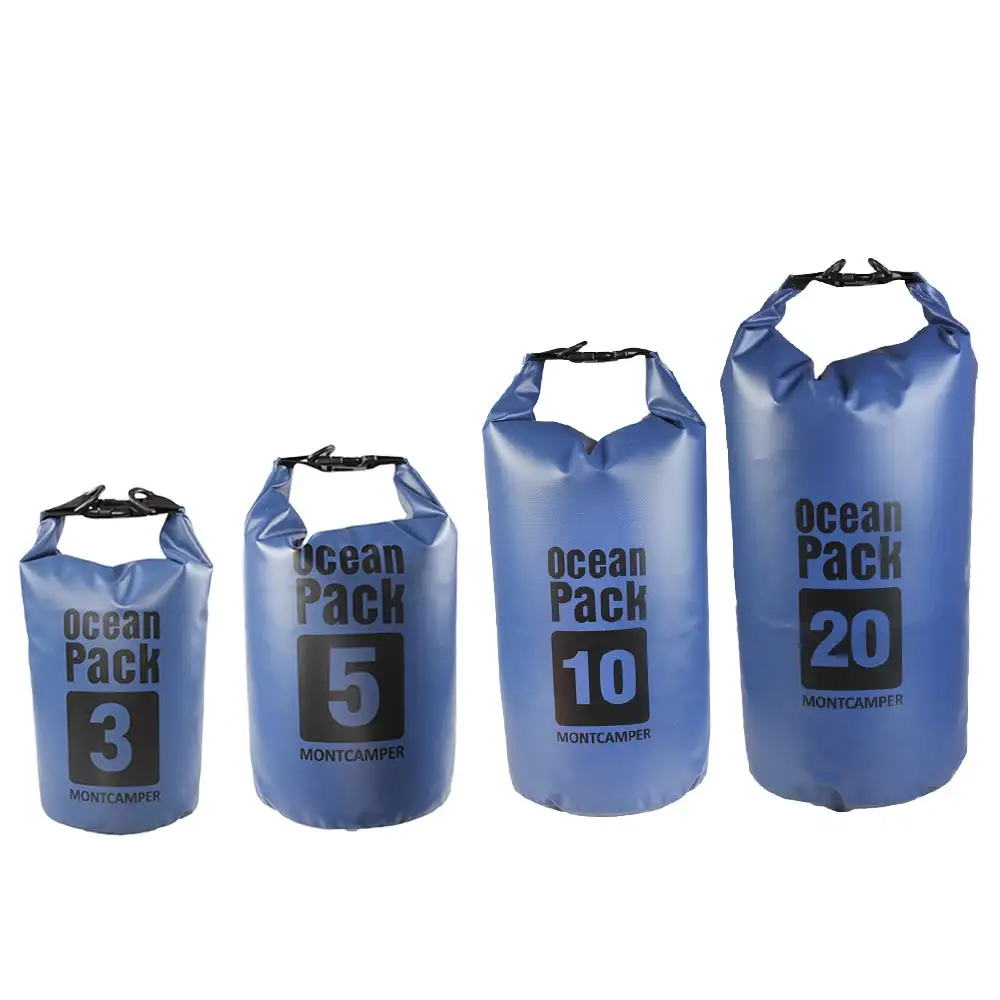 Custom 3L 5L 10L 20L PVC ocean pack camping hiking backpack waterproof dry bag