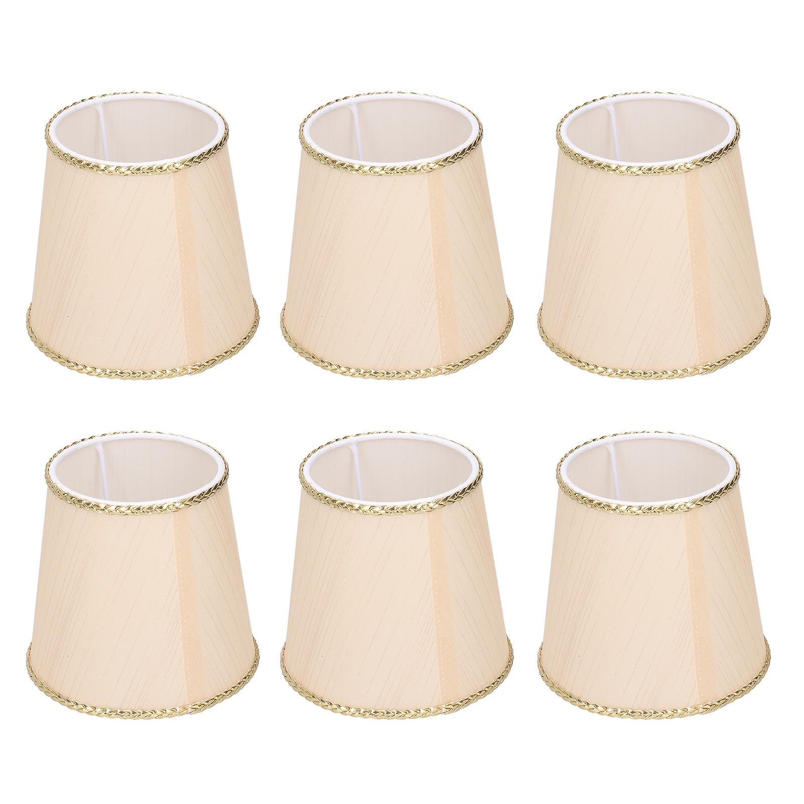 6pcs Lampshade Wear Resistant for Home Wall Light Chandelier Lamp Cover E14 Thread Round Mouth Mount