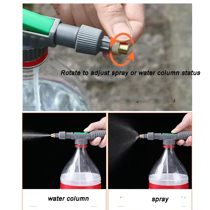 Manual High Pressure Air Pump Sprayer Adjustable Drink Bottle Spray Head Nozzle Garden Watering Tool Sprayer Agriculture Tools