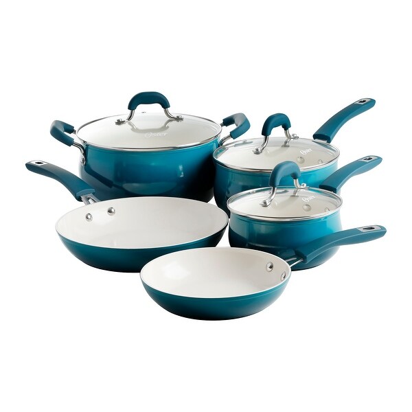 Wright Park 8-Piece Gradient Grey Aluminum Non-Stick Belly S