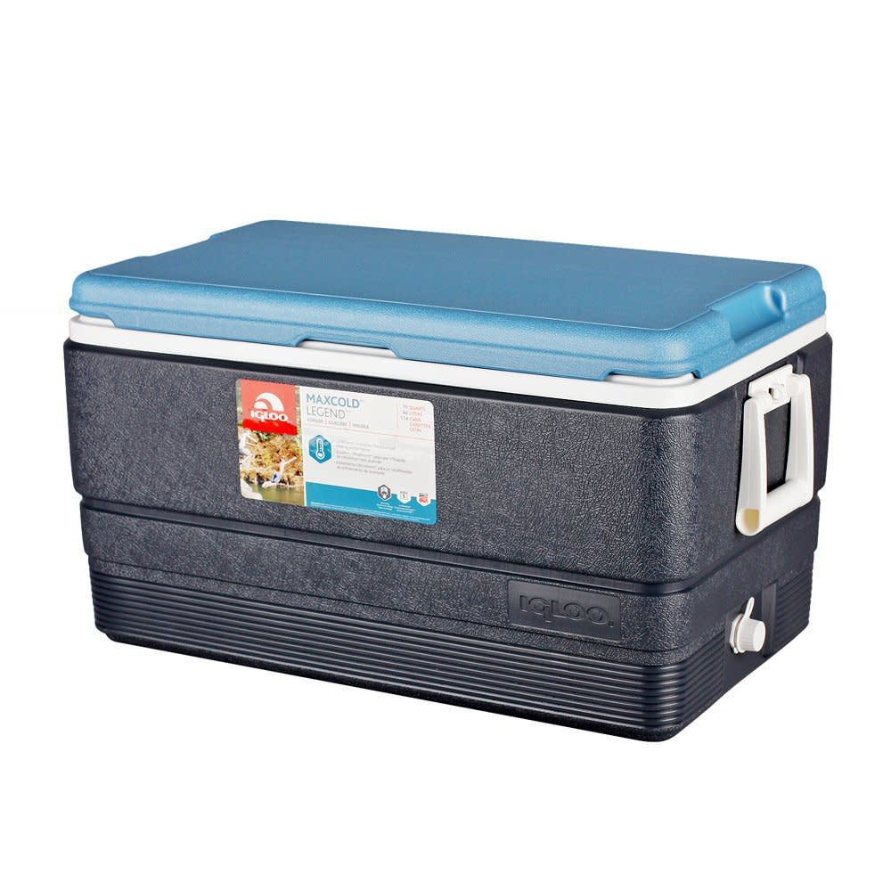 Igloo Maxcold 70 Hard Cooler Jet Carbon/Ice Blue 70qt ;