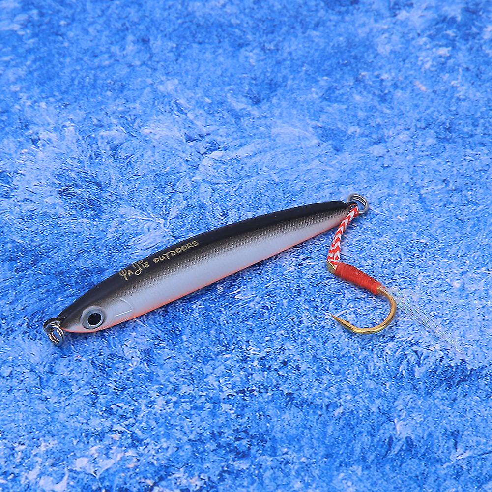 Single Hook 6.5cm Submerged Type Hard Bait Lure With Feathers Fishing Accessory1#