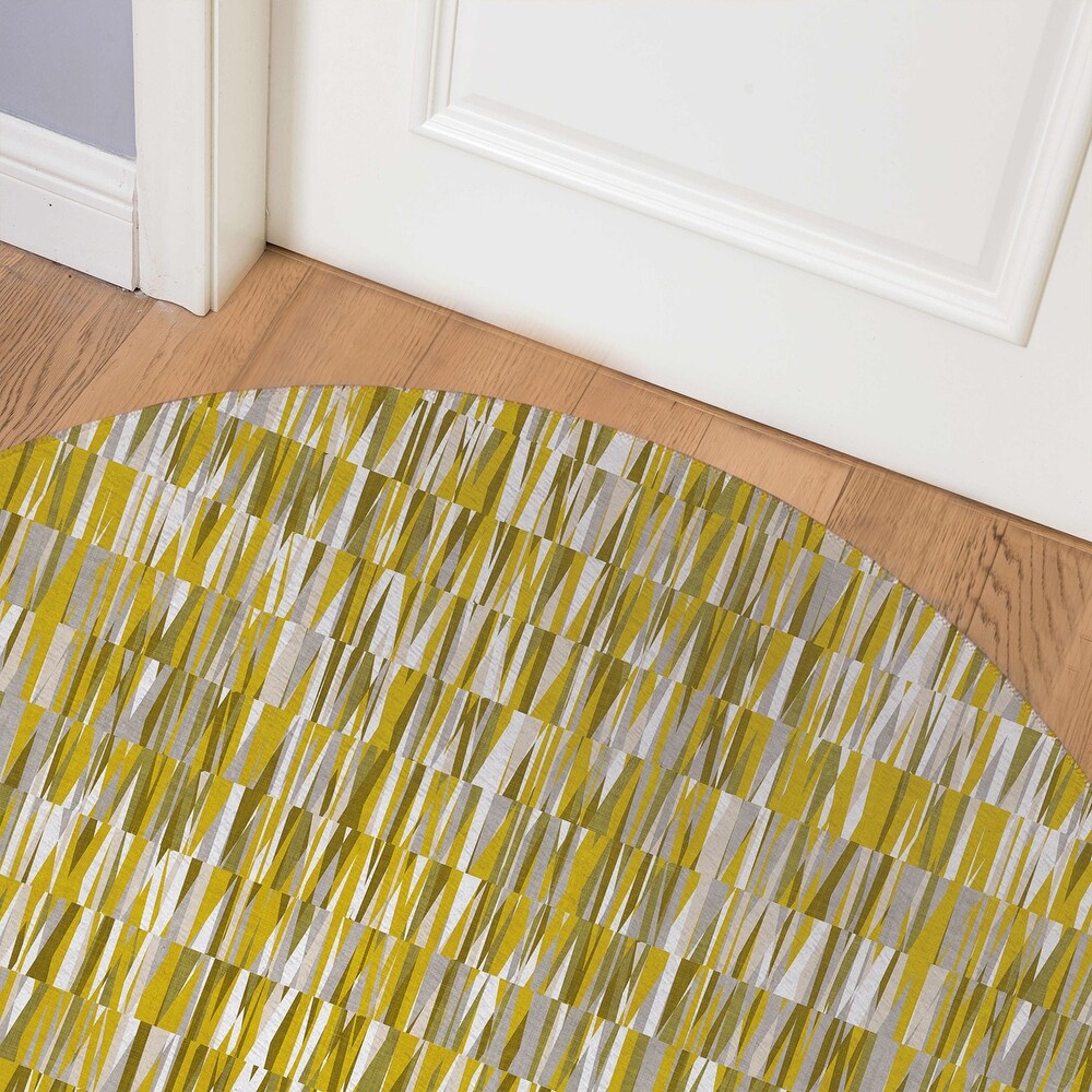 WEXLER GEO MUSTARD Doormat By Kavka Designs