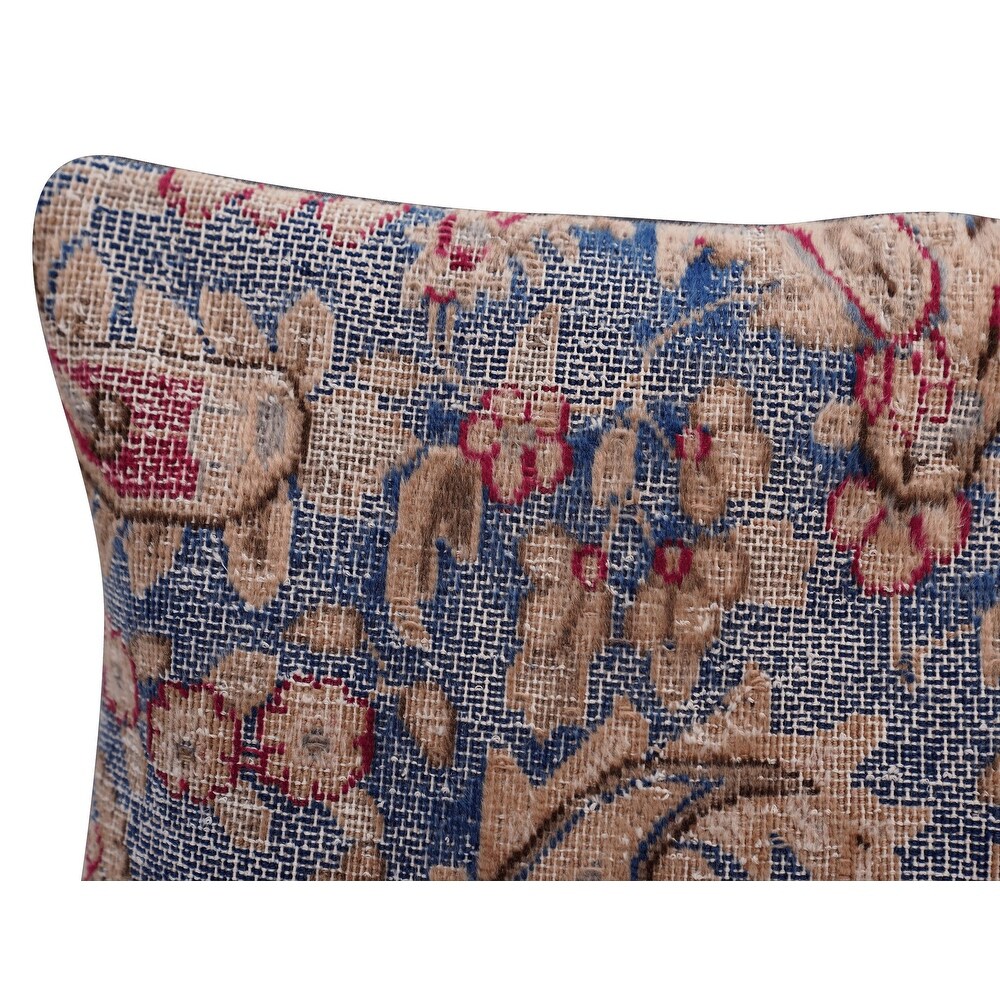 Canvello Antique Kerman Rug Blue Pillow Cases   16\