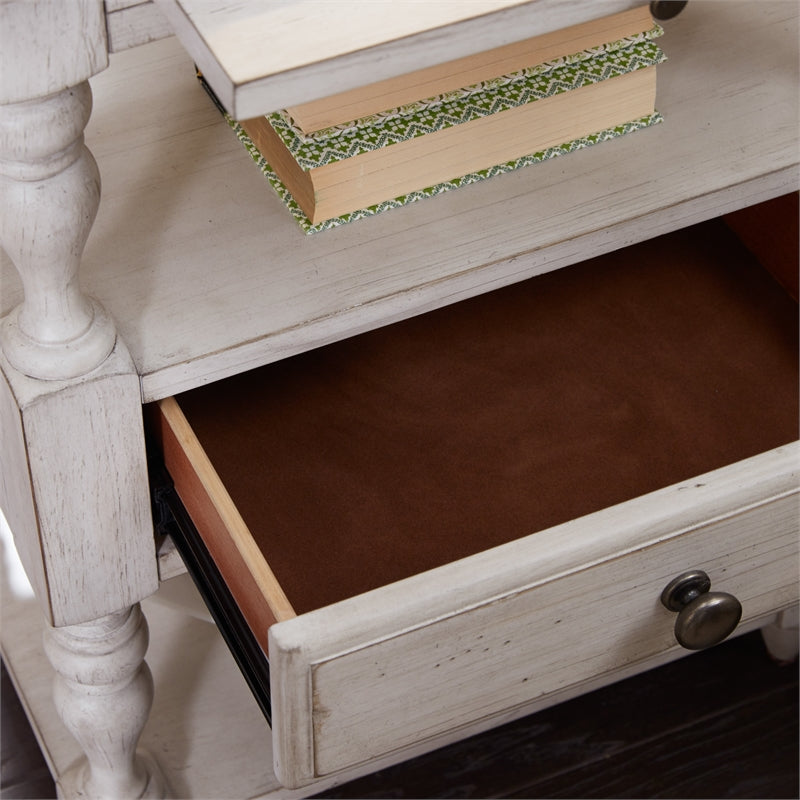 Farmhouse Reimagined White 1 Drawer Night Stand