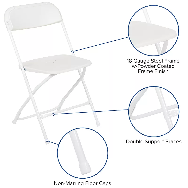 Flash Furniture Otis 8' x 8' Pop-Up Canopy Tent， 6' Folding Table， and 4 Folding Chairs Set