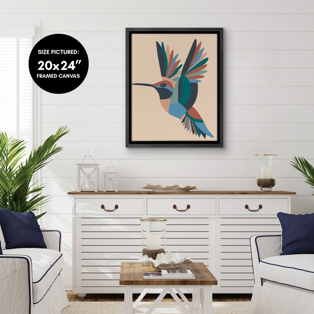 Americanflat Freedom Kingfisher By Miho Art Studio Floating Canvas Frame Modern Wall Art Decor