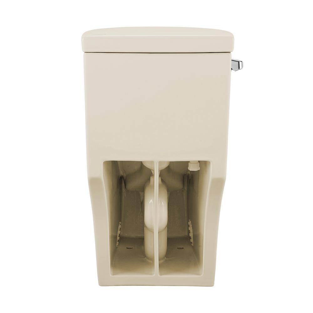 Swiss Madison Sublime 1-piece 1.28 GPF Left Side Single Flush Handle Elongated Toilet in Bisque with Seat Included SM-1T206BQ