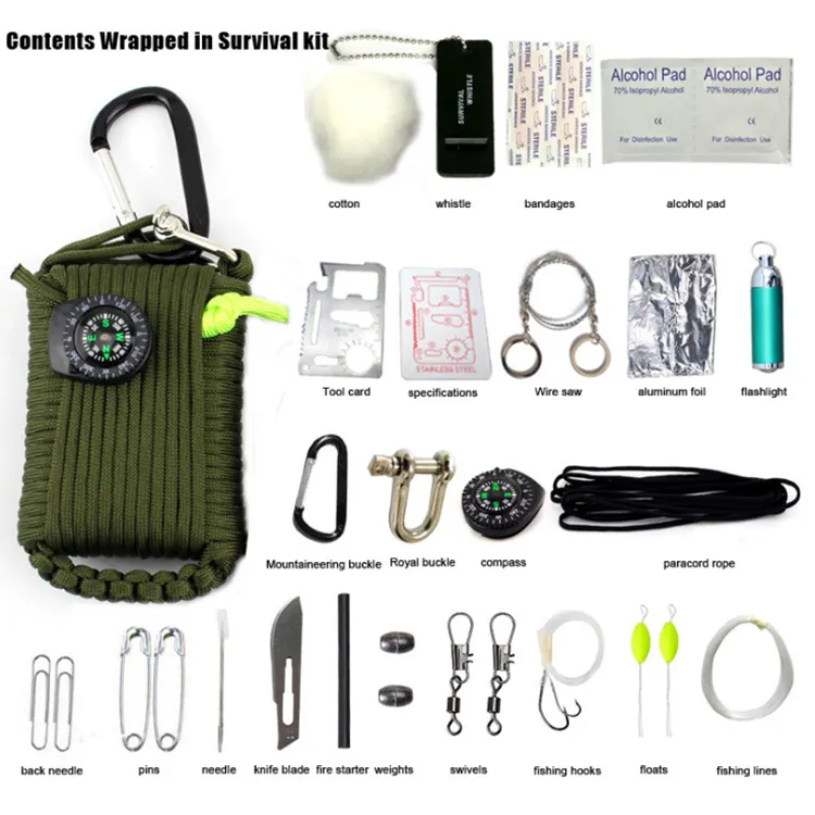 Professional Outdoor Camping Accessories Emergency Earthquake Bug Out Mini Bag Survival Kit