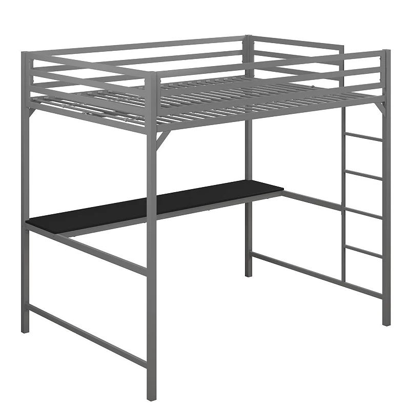 Atwater Living Mason Metal Loft Bed with Desk