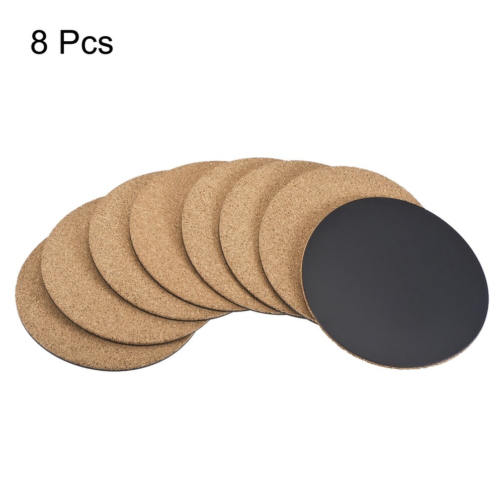 8pcs Round Plastic Cork Plant Mat Cup Coaster Pad for Home Garden Pots