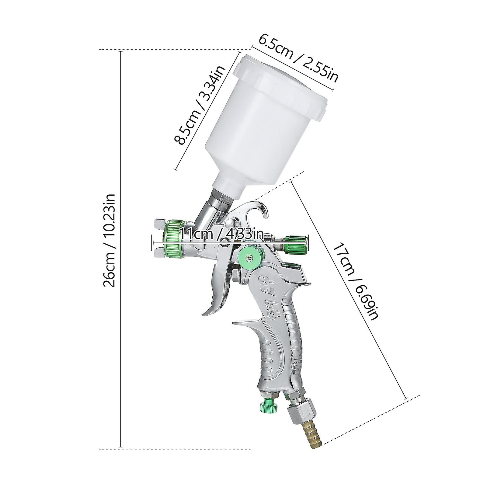 Gravity Feed Air Spray Gun Mini Sprayer Paint Gun With 100ml Cup 1.0mm Nozzle For Painting Car Furniture Wall