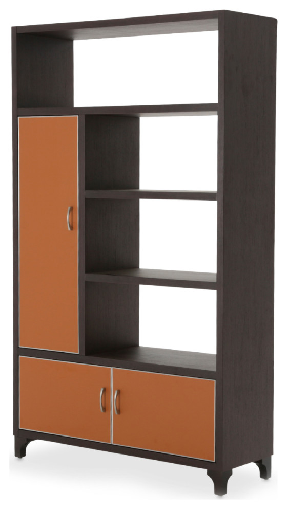 Aico 21 Cosmopolitan Left Bookcase  Umber/Orange 9029098L 812   Transitional   Bookcases   by Michael Amini  Houzz