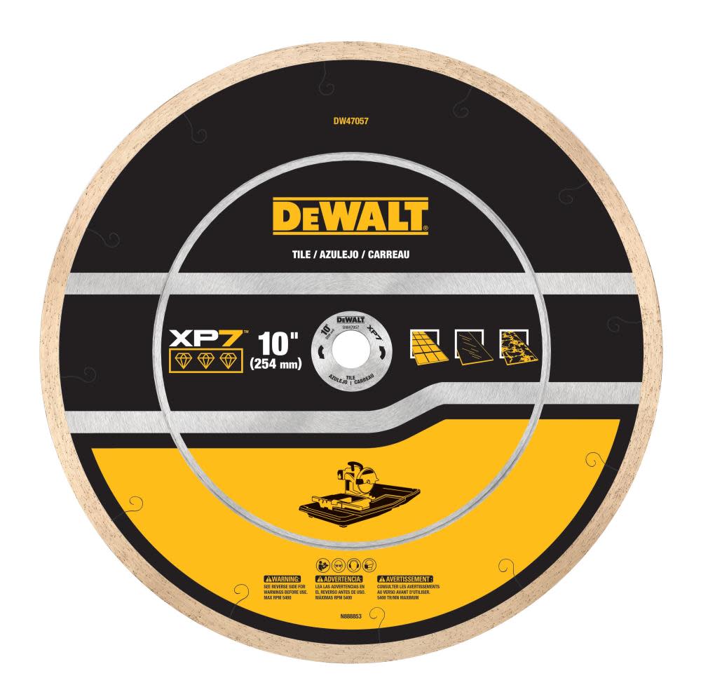 DEWALT Diamond Blade 10 CONTINUOUS XP7 TILE