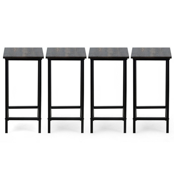 Costway 75243608 Set of 4 Bar Stools 24 Inch Count...