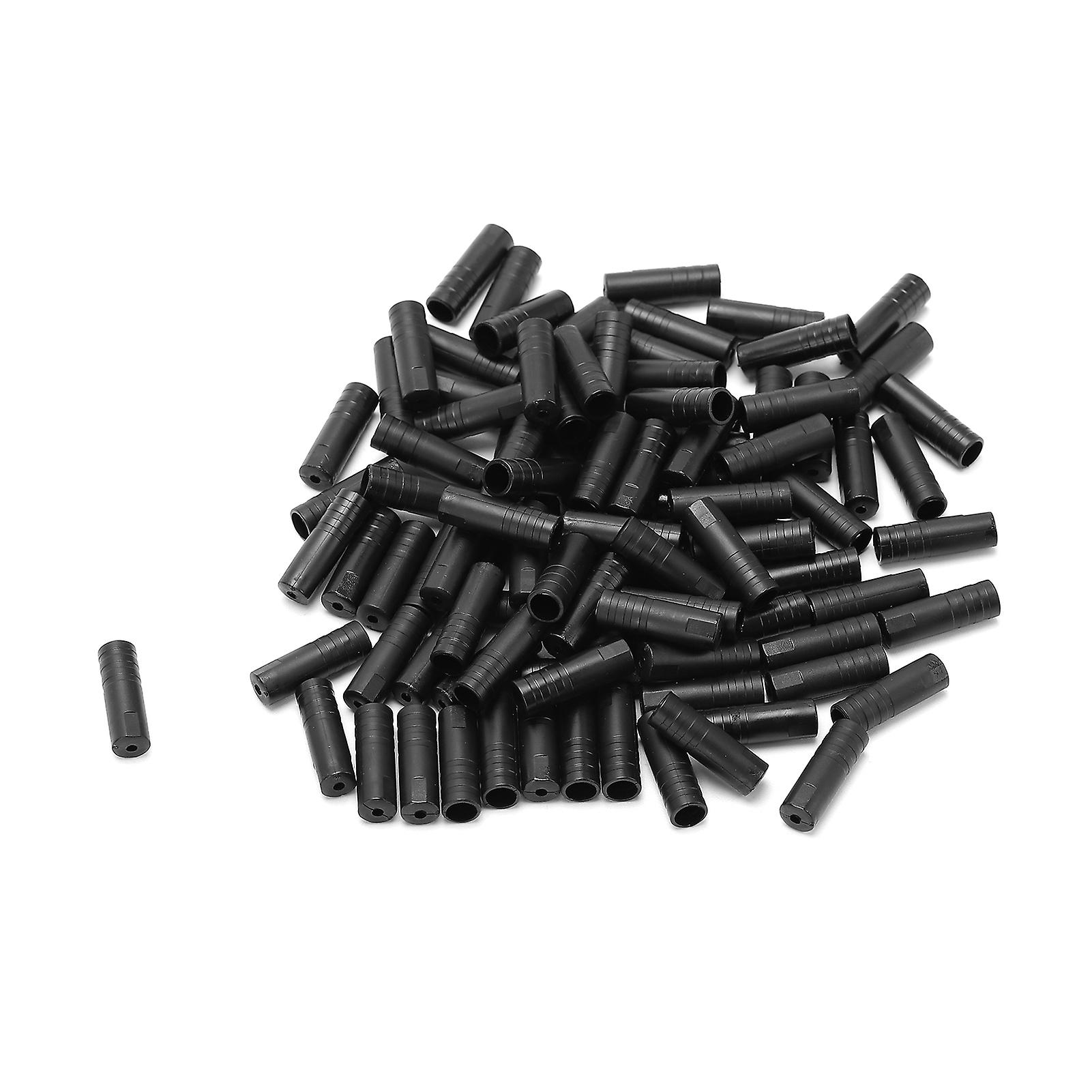 100pcs Bike Cable End Caps Black Plastic Housing Ferrule Cycling Caps For 4mm Diameter Brake Wire Tube