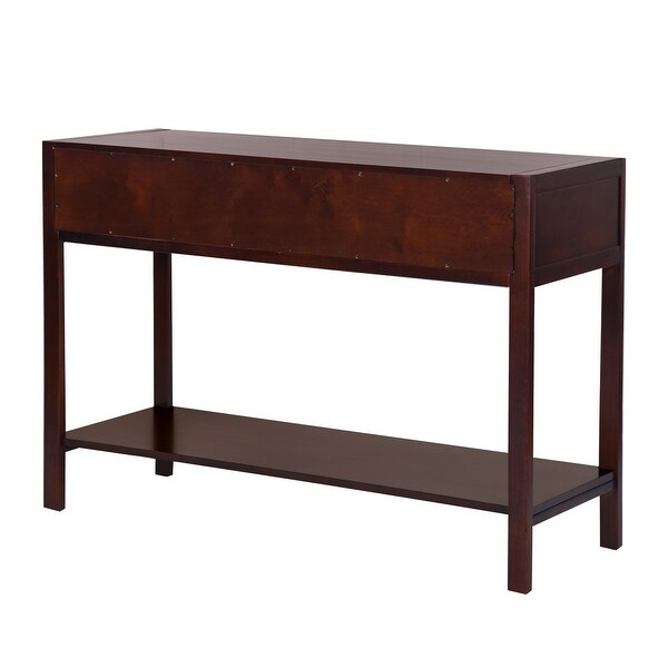 Homy Casa Traditional Solid Wood 2-Drawer Console Table