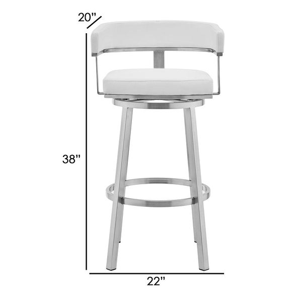 Sez 26 Inch Modern Swivel Barstool Armchair， Backrest