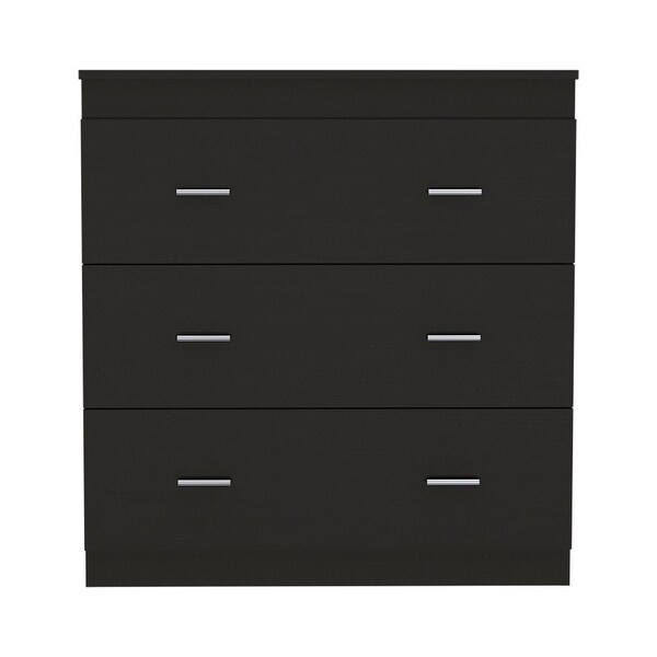 Minimalist Style 3-Drawer Rectangle Dresser for Bedroom， Superior Top， Modern Storage Dressers Organizer for Living Room - - 37828127