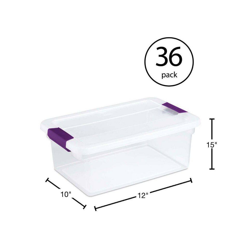 Sterilite 15 Qt. ClearView Latch Box Plastic Storage Container (36-Pack) 36 x 17531712