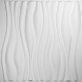 Ekena Millwork 19 58W x 19 58H Leandros EnduraWall Decorative 3D Wall Panel Covers 53.49 Sq. Ft. (20-Pack for 53.49 Sq. Ft.) WP20X20LEWH-CASE-20