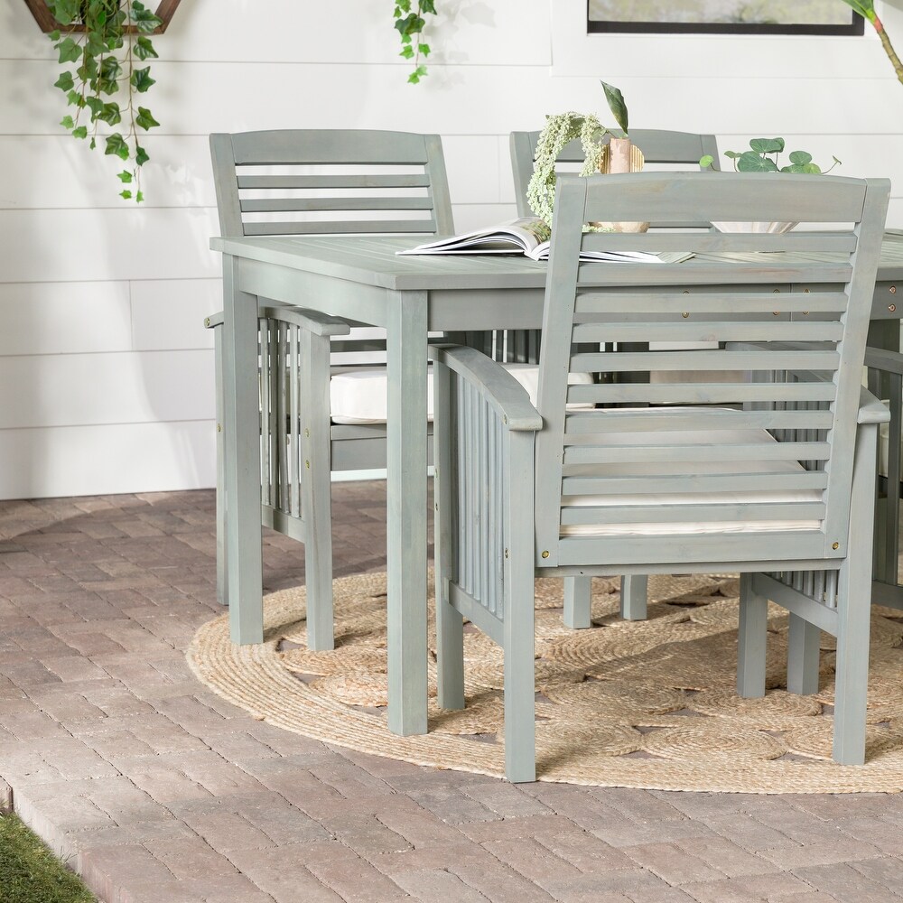 Middlebrook Surfside 5 piece Acacia Wood Outdoor Dining Set   60 x 34 x 30h